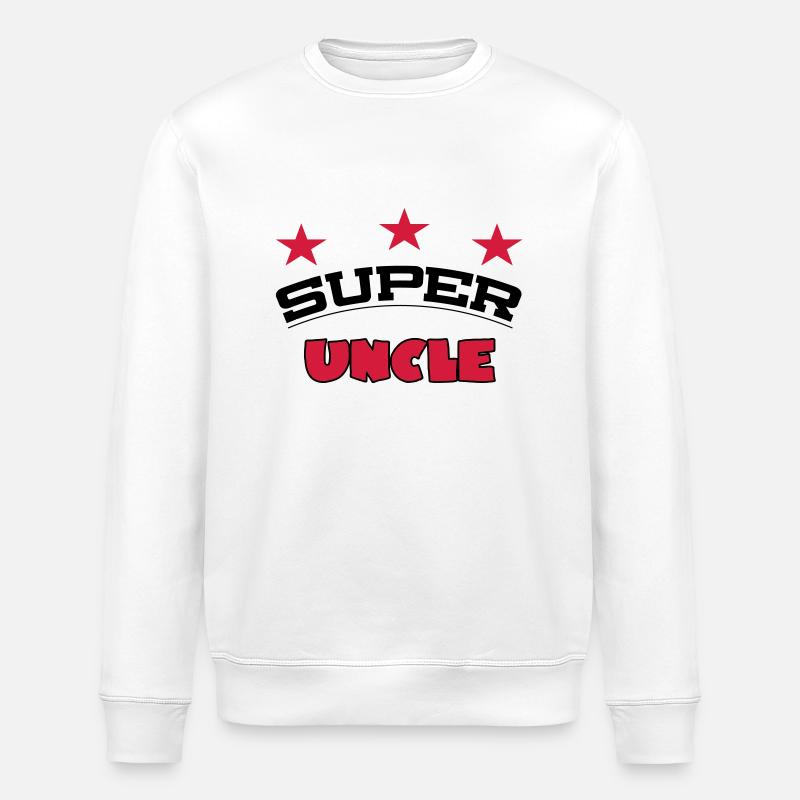 Super uncle - Stanley/Stella ROLLER Unisex Organic Sweatshirt - white