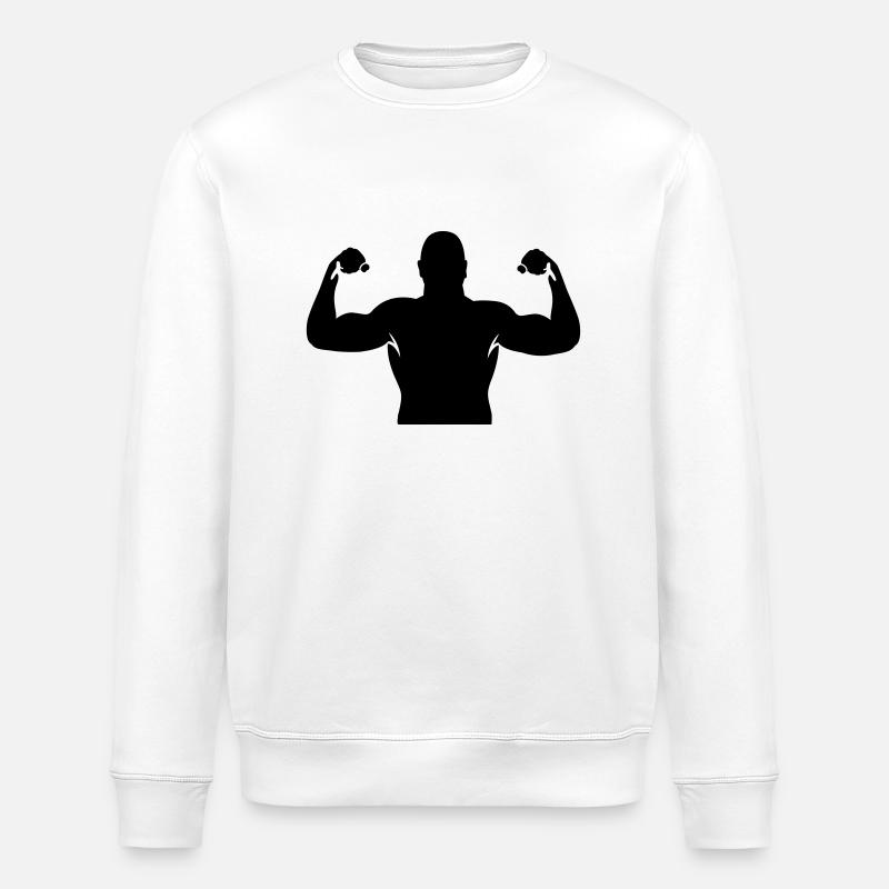 Muskeln - Stanley/Stella Unisex Bio-Sweatshirt ROLLER - Weiß