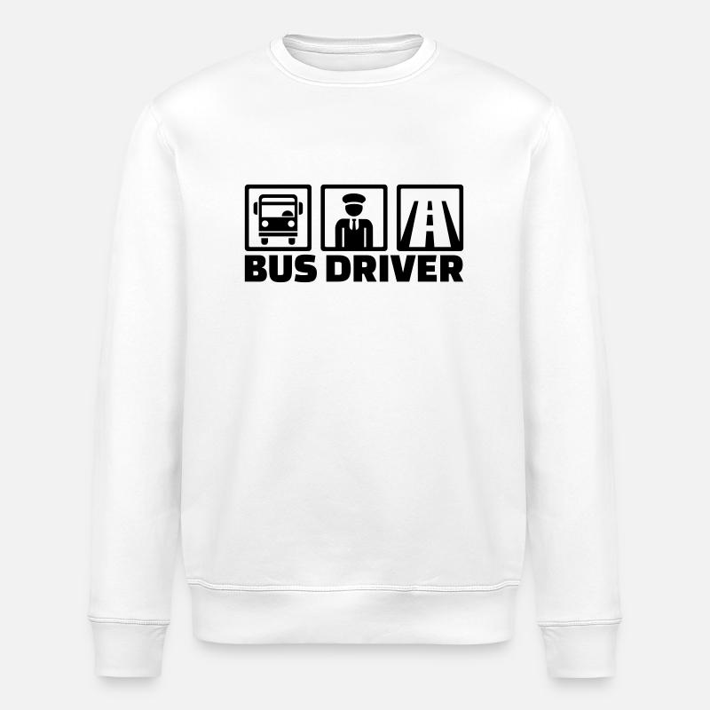 Bus driver - Stanley/Stella ROLLER Unisex Organic Sweatshirt - white