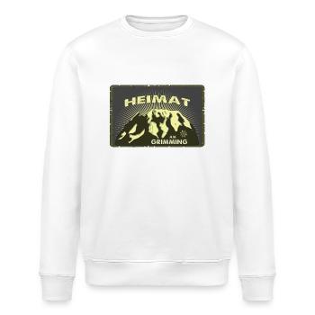 Grimming Heimat - Stanley/Stella Unisex Bio-Sweatshirt ROLLER - Weiß - Vorne - Nik (191cm)