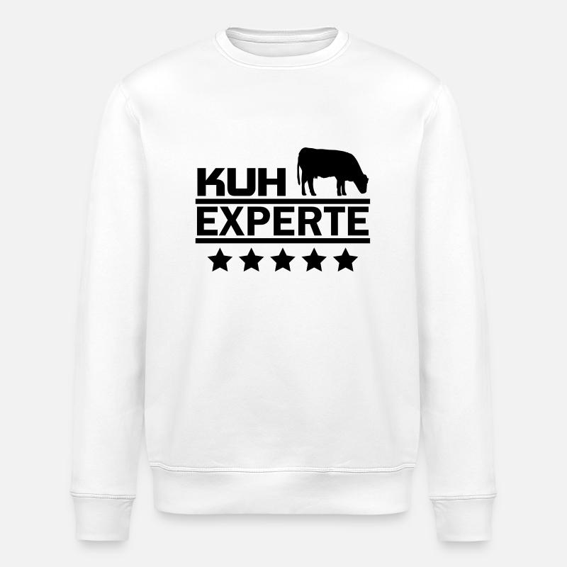 Kuh Experte - Stanley/Stella Unisex Bio-Sweatshirt ROLLER - Weiß