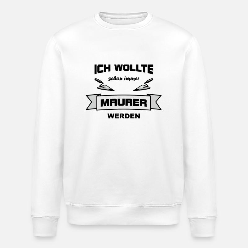 Maurer immer - Stanley/Stella Unisex Bio-Sweatshirt ROLLER - Weiß