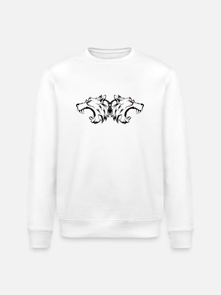 wolf_wildlife_002 - Stanley/Stella Unisex Bio-Sweatshirt ROLLER - Weiß