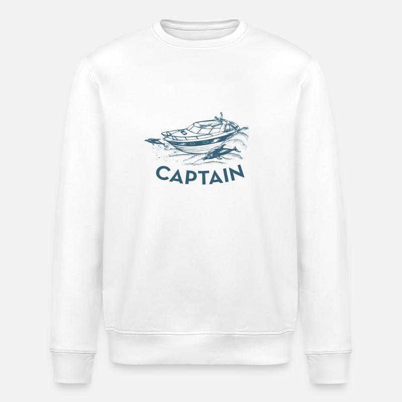 Capitaine de bateau à moteur - Sweat bio ROLLER Stanley/Stella Unisexe - blanc