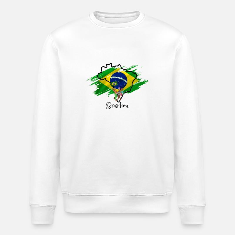 J’adore le Brésil - Sweat bio ROLLER Stanley/Stella Unisexe - blanc