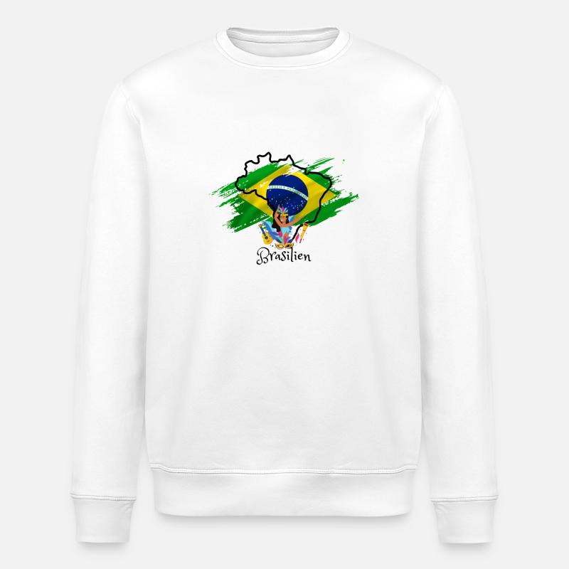 J’adore le Brésil - Sweat bio ROLLER Stanley/Stella Unisexe - blanc