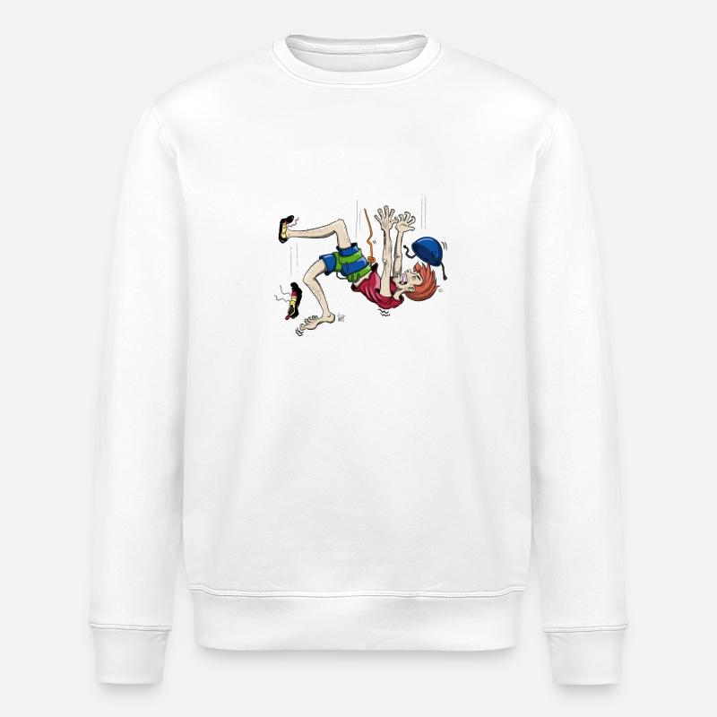 Abstürzender Kletterer - Stanley/Stella Unisex Bio-Sweatshirt ROLLER - Weiß