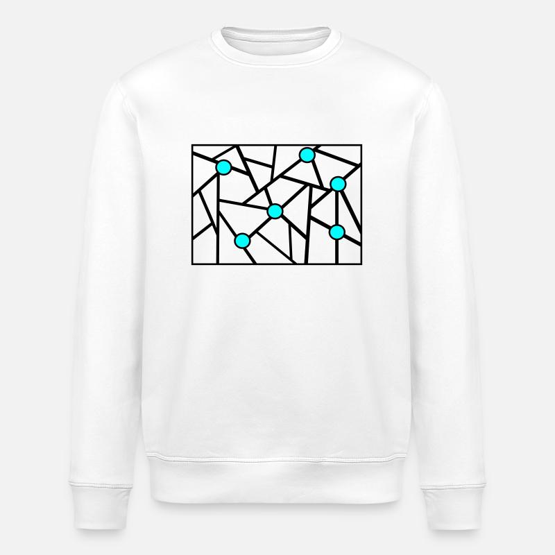 Zeichnung Grafisch mit Punkten - Stanley/Stella Unisex Bio-Sweatshirt ROLLER - Weiß