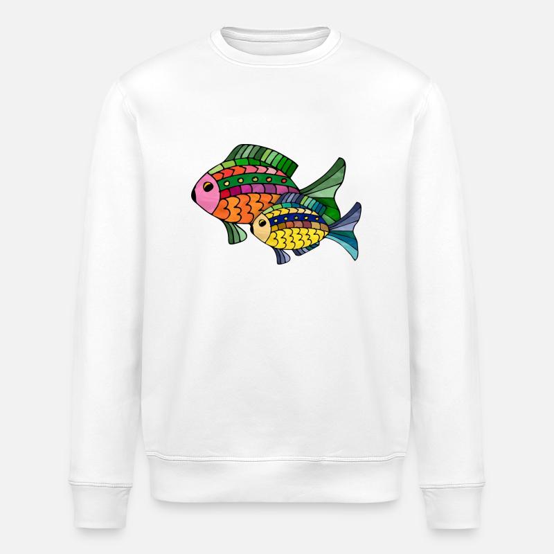 Fische - Stanley/Stella Unisex Bio-Sweatshirt ROLLER - Weiß