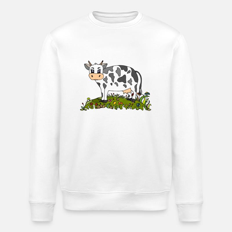 Kuh - Stanley/Stella Unisex Bio-Sweatshirt ROLLER - Weiß