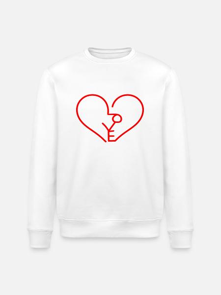 Love - Stanley/Stella ROLLER Unisex Organic Sweatshirt - white