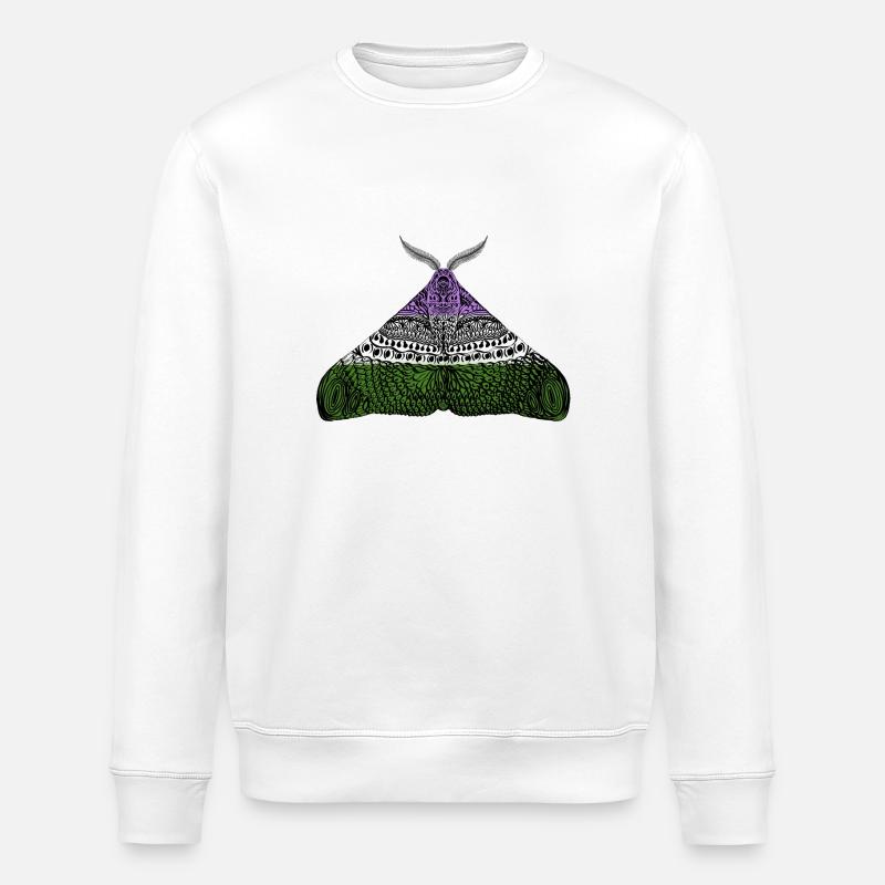 Genderqueer pride Motte - Stanley/Stella Unisex Bio-Sweatshirt ROLLER - Weiß