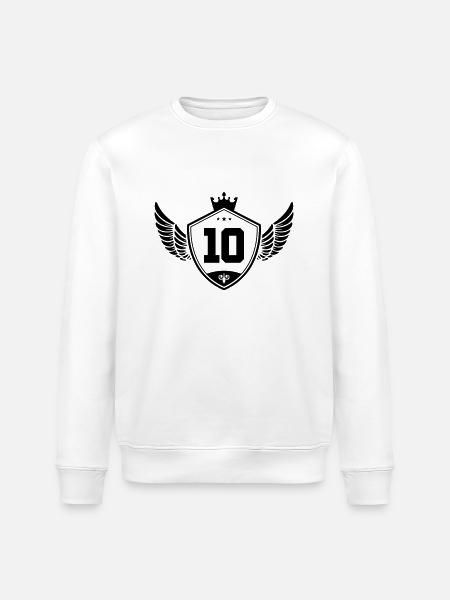 10 wappen krone - Stanley/Stella Unisex Bio-Sweatshirt ROLLER - Weiß