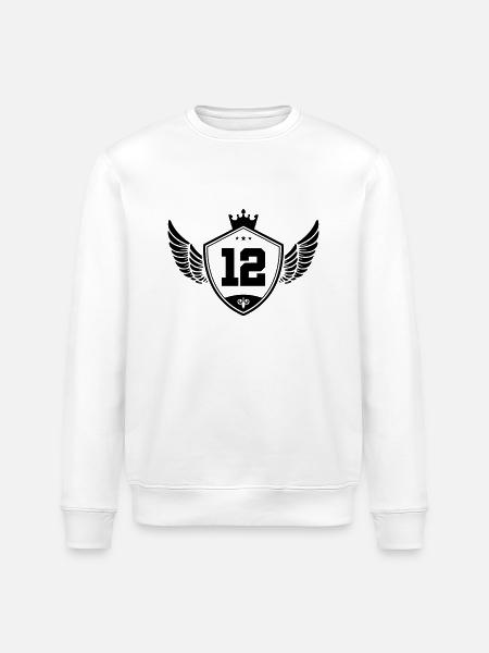 12 wappen krone - Stanley/Stella Unisex Bio-Sweatshirt ROLLER - Weiß