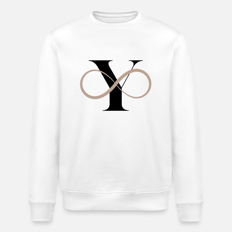 Lettre y infinie - Sweat bio ROLLER Stanley/Stella Unisexe - blanc