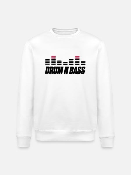 Drum Bass - Stanley/Stella ROLLER Unisex Organic Sweatshirt - white