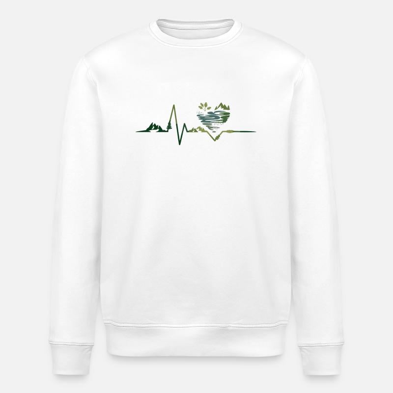 Nature - Heartbeat - Sweat bio ROLLER Stanley/Stella Unisexe - blanc