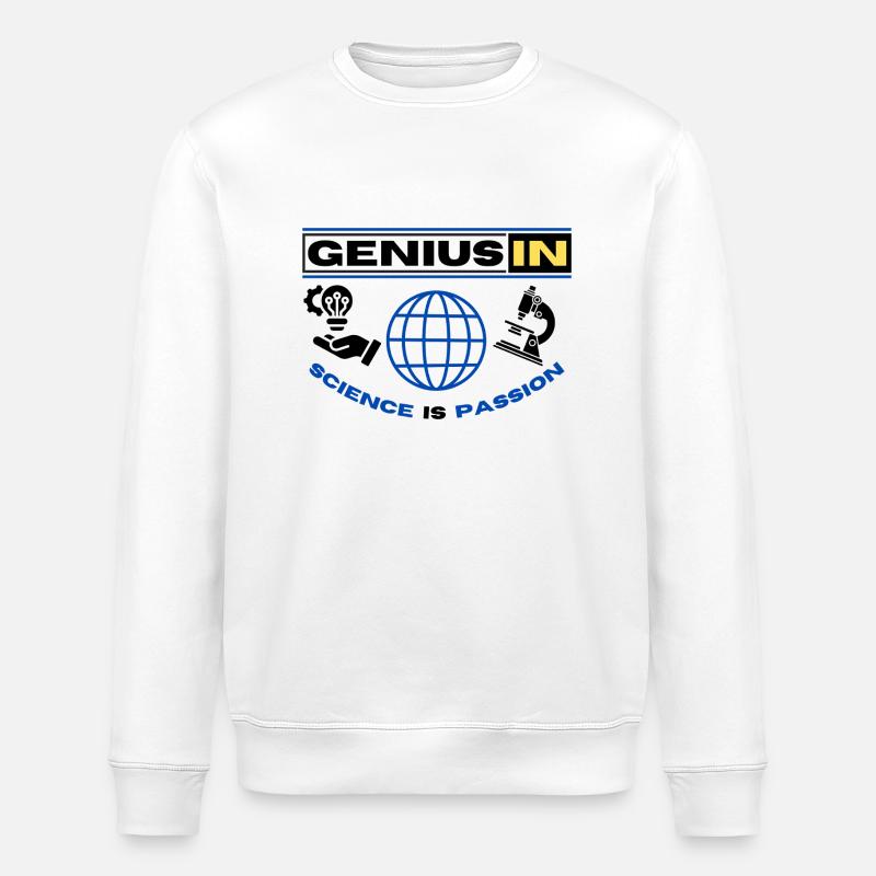GENIUS IN - Stanley/Stella ROLLER Unisex Organic Sweatshirt - white