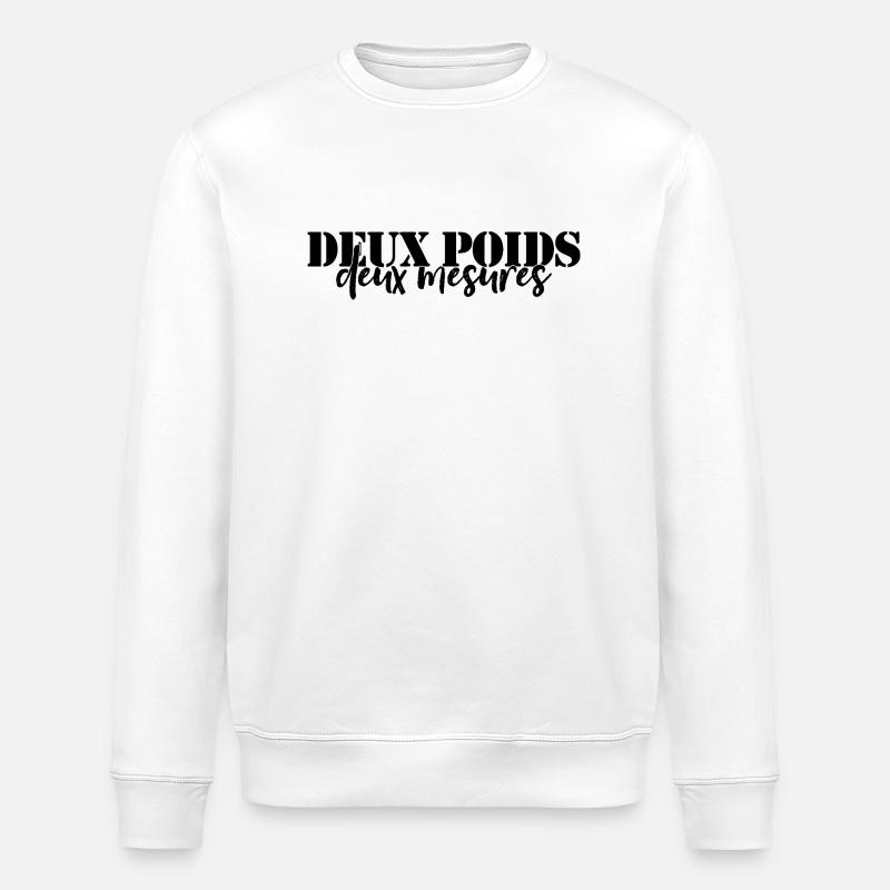 Deux poids deux mesures - Sweat bio ROLLER Stanley/Stella Unisexe - blanc