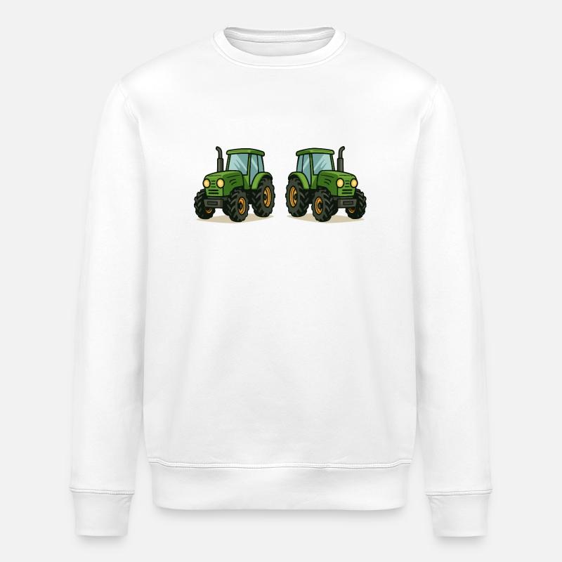 Tractor 2 - Stanley/Stella ROLLER Unisex Organic Sweatshirt - white