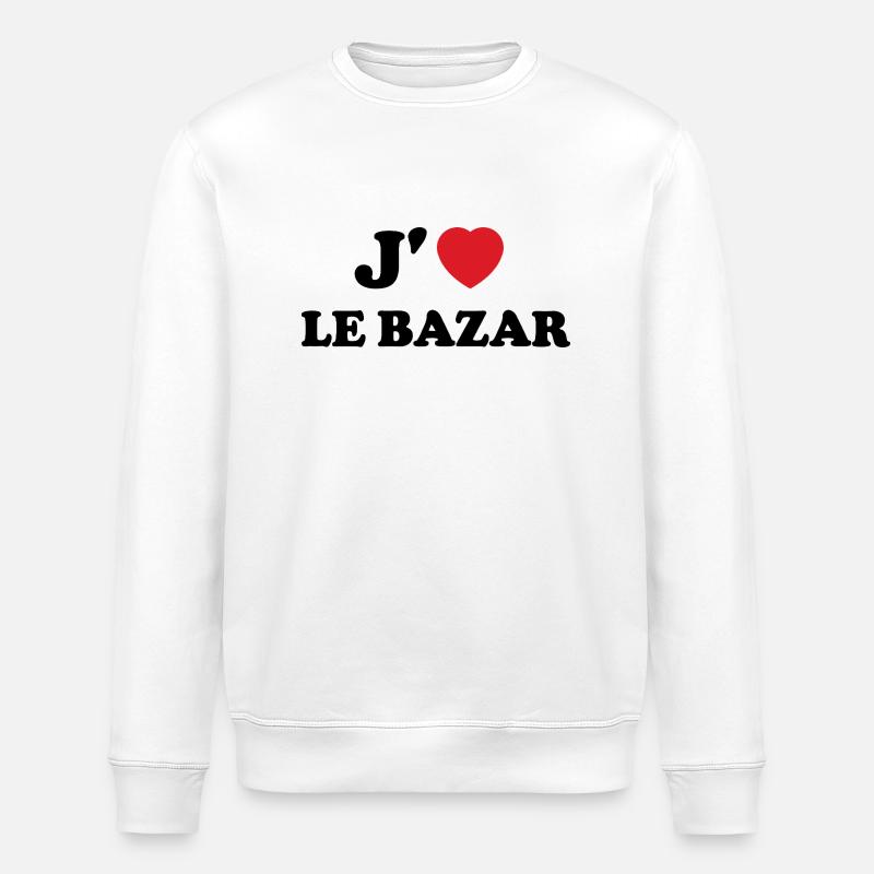 J'aime Le Bazar - Sweat bio ROLLER Stanley/Stella Unisexe - blanc