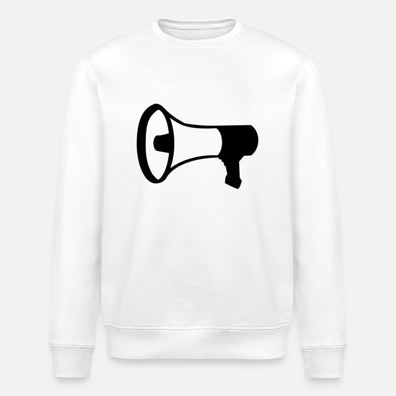 Megaphone - Stanley/Stella ROLLER Unisex Organic Sweatshirt - white