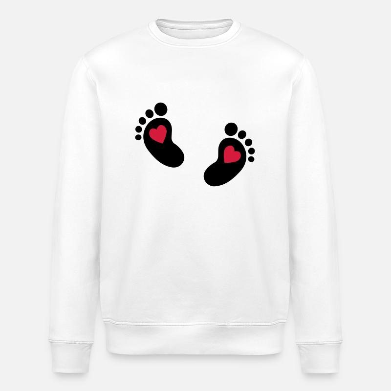 Bébé pieds - Sweat bio ROLLER Stanley/Stella Unisexe - blanc