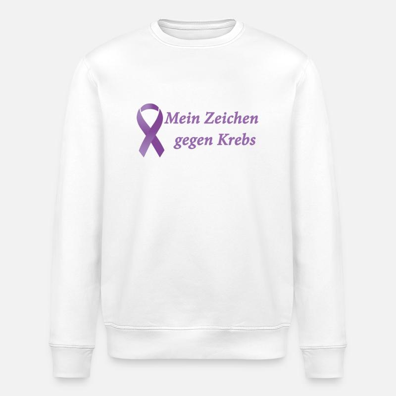 Zeichen gegen Krebs - Stanley/Stella Unisex Bio-Sweatshirt ROLLER - Weiß