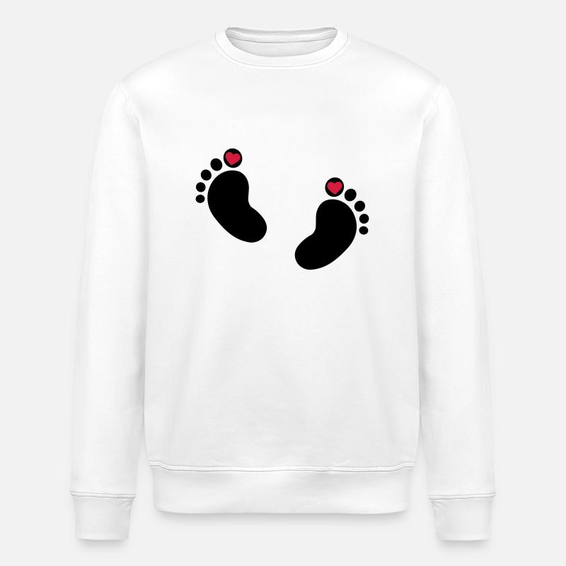 Bébé pieds - Sweat bio ROLLER Stanley/Stella Unisexe - blanc