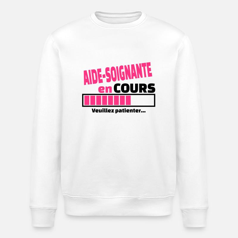 aide-soignante en cours - Sweat bio ROLLER Stanley/Stella Unisexe - blanc