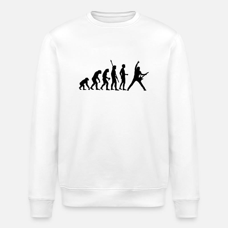 evolution_guitar_b - Stanley/Stella Unisex Bio-Sweatshirt ROLLER - Weiß