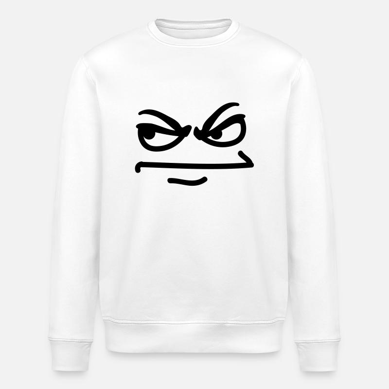 angry_face - Sweat bio ROLLER Stanley/Stella Unisexe - blanc