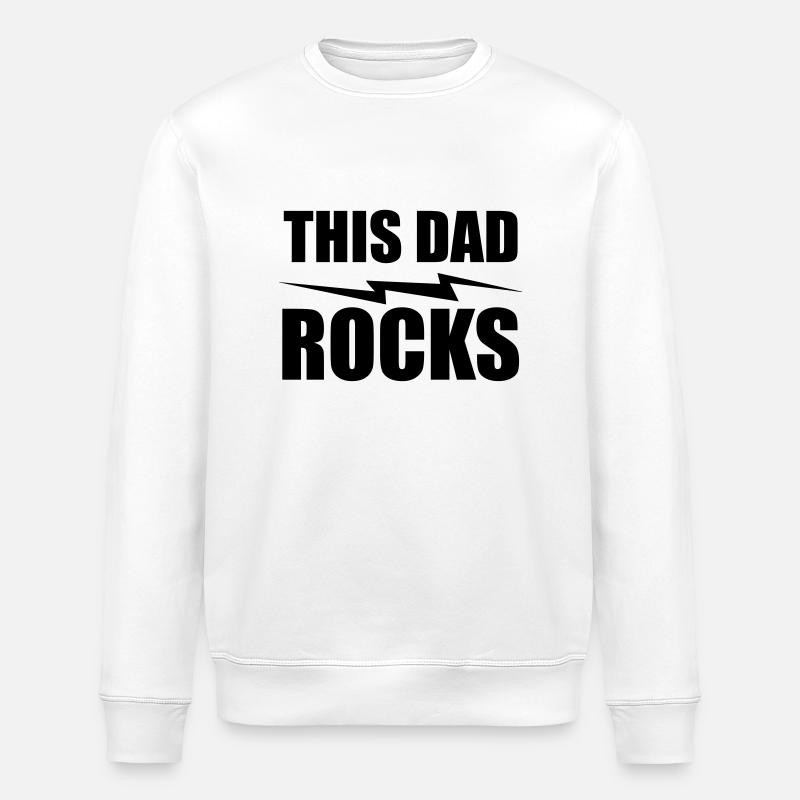 this dad rocks - Stanley/Stella Unisex Bio-Sweatshirt ROLLER - Weiß
