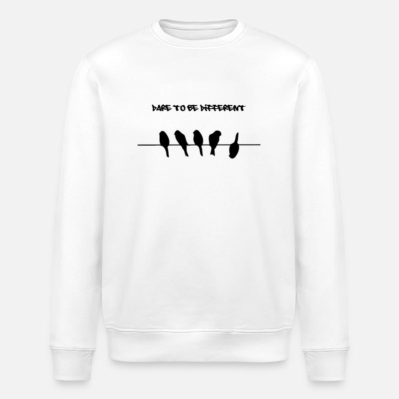 Dare to be different birds - Stanley/Stella ROLLER Unisex Organic Sweatshirt - white