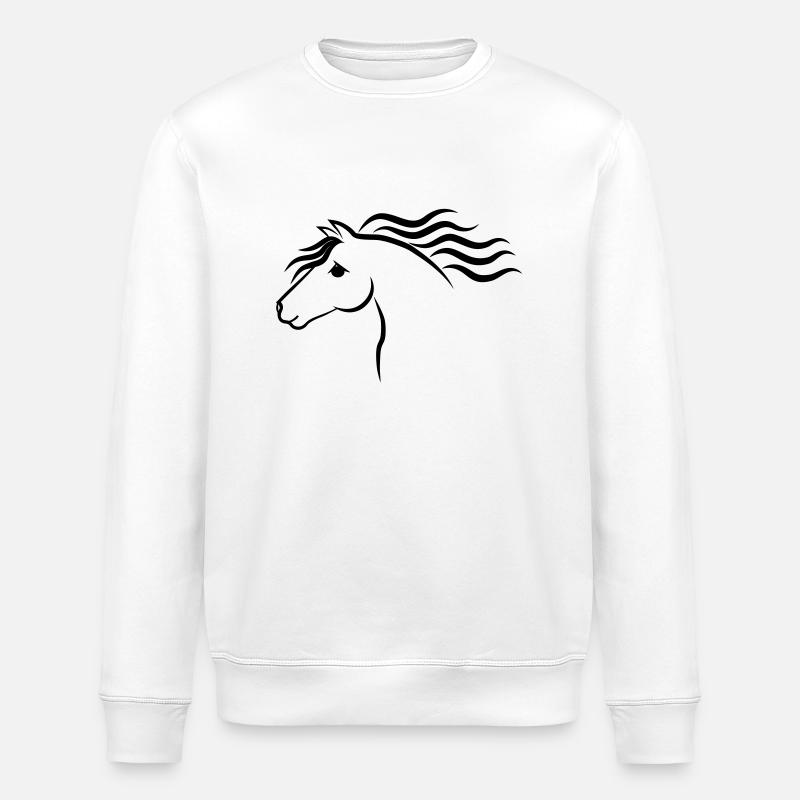 Horse Design - Sweat bio ROLLER Stanley/Stella Unisexe - blanc