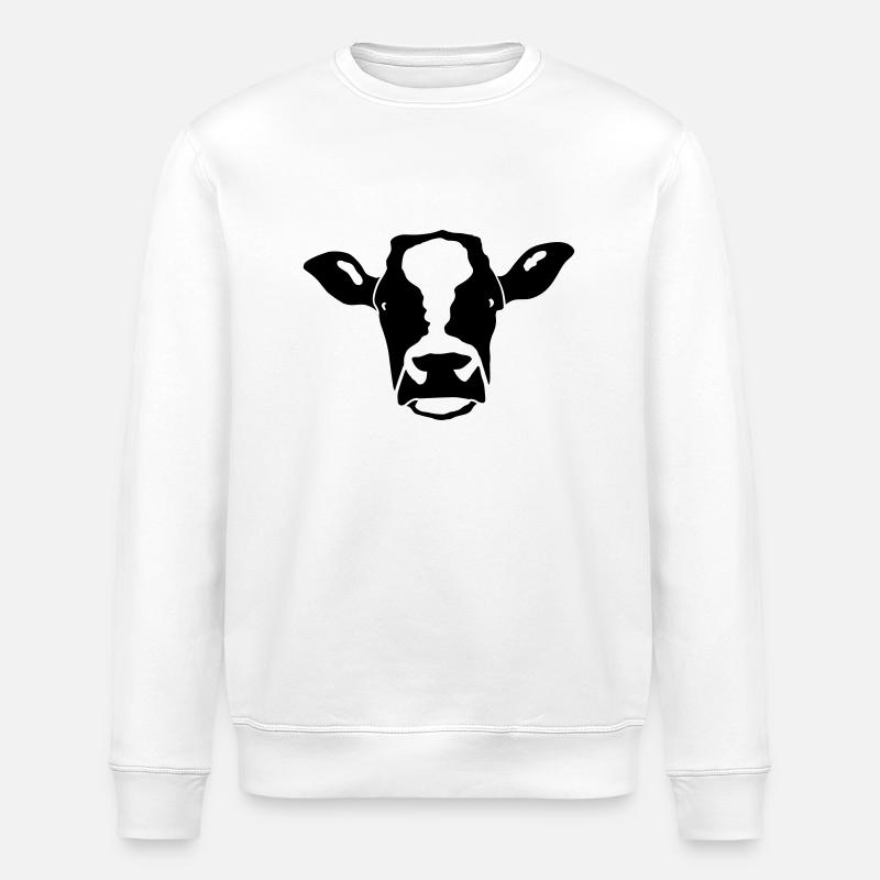 cow head - Stanley/Stella Unisex Bio-Sweatshirt ROLLER - Weiß