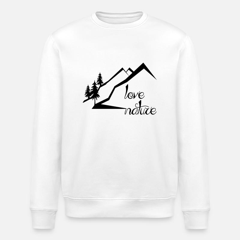 Berge - Stanley/Stella Unisex Bio-Sweatshirt ROLLER - Weiß