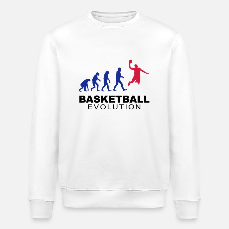 Basketball evolution - Stanley/Stella Unisex Bio-Sweatshirt ROLLER - Weiß