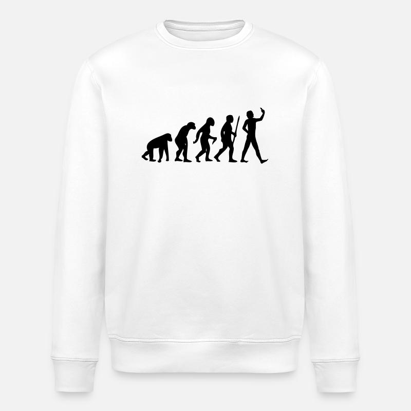 Evolution #Selfie - Sweat bio ROLLER Stanley/Stella Unisexe - blanc