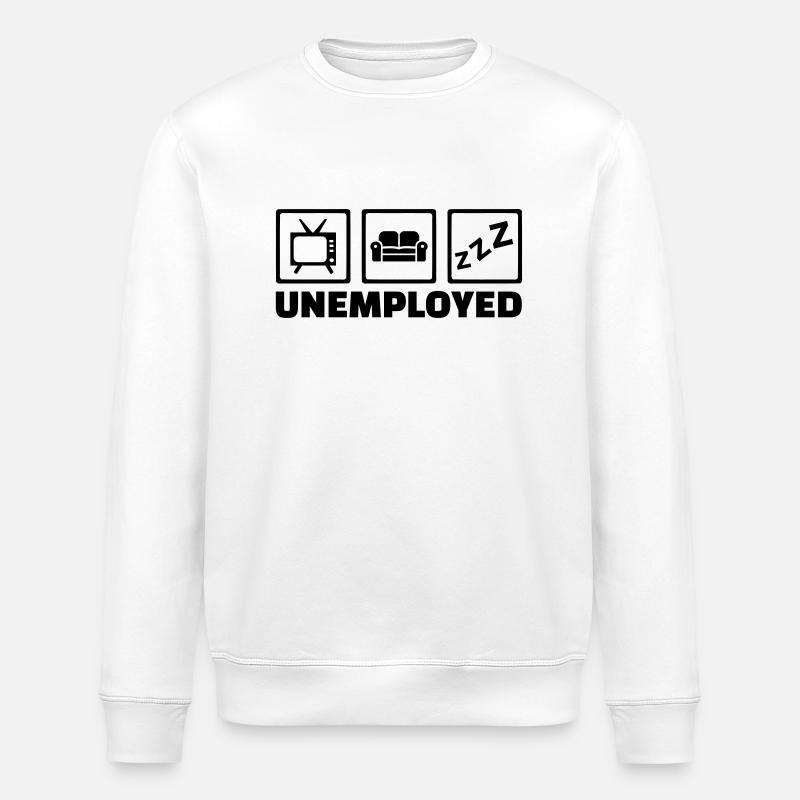 Unemployed - Stanley/Stella ROLLER Unisex Organic Sweatshirt - white