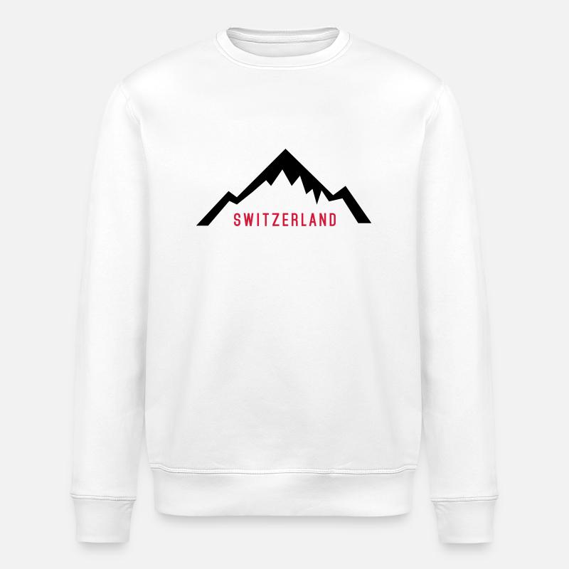 Switzerland Alps - Sweat bio ROLLER Stanley/Stella Unisexe - blanc