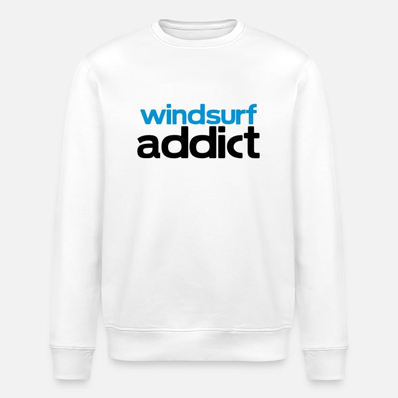 windsurf addict - Stanley/Stella Unisex Bio-Sweatshirt ROLLER - Weiß
