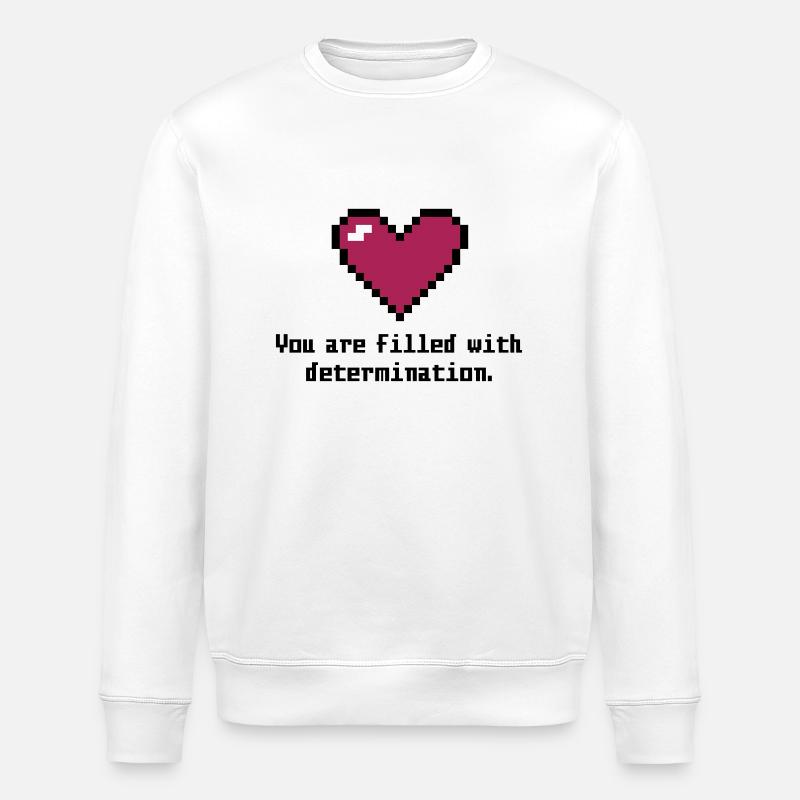 determination - Stanley/Stella ROLLER Unisex Organic Sweatshirt - white