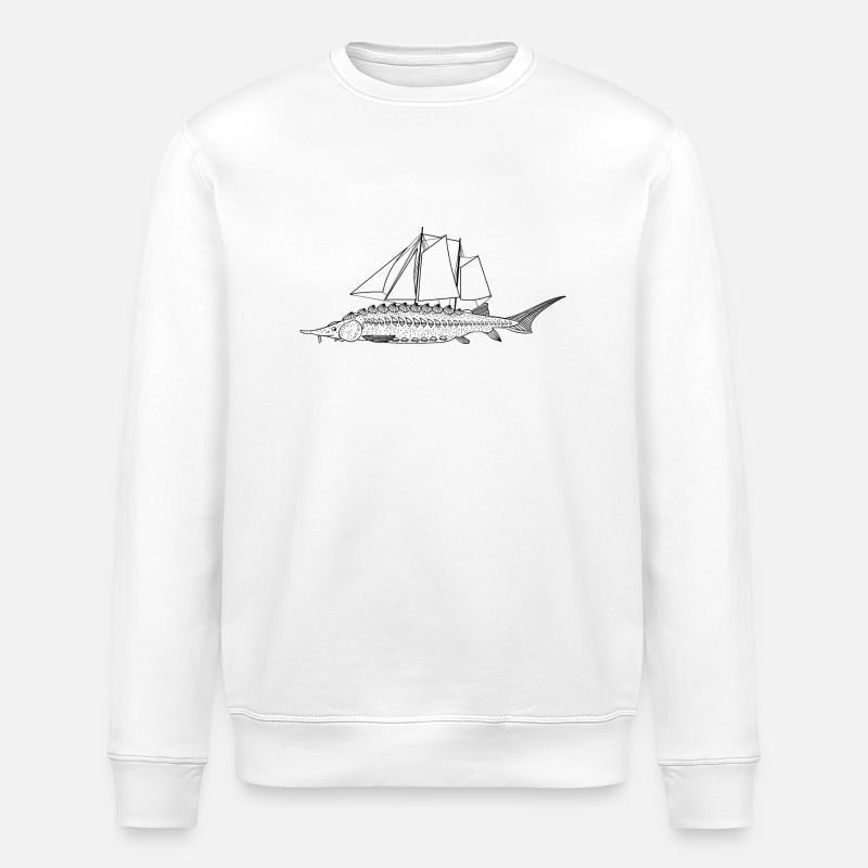 Sailfish (b) - Sweat bio ROLLER Stanley/Stella Unisexe - blanc