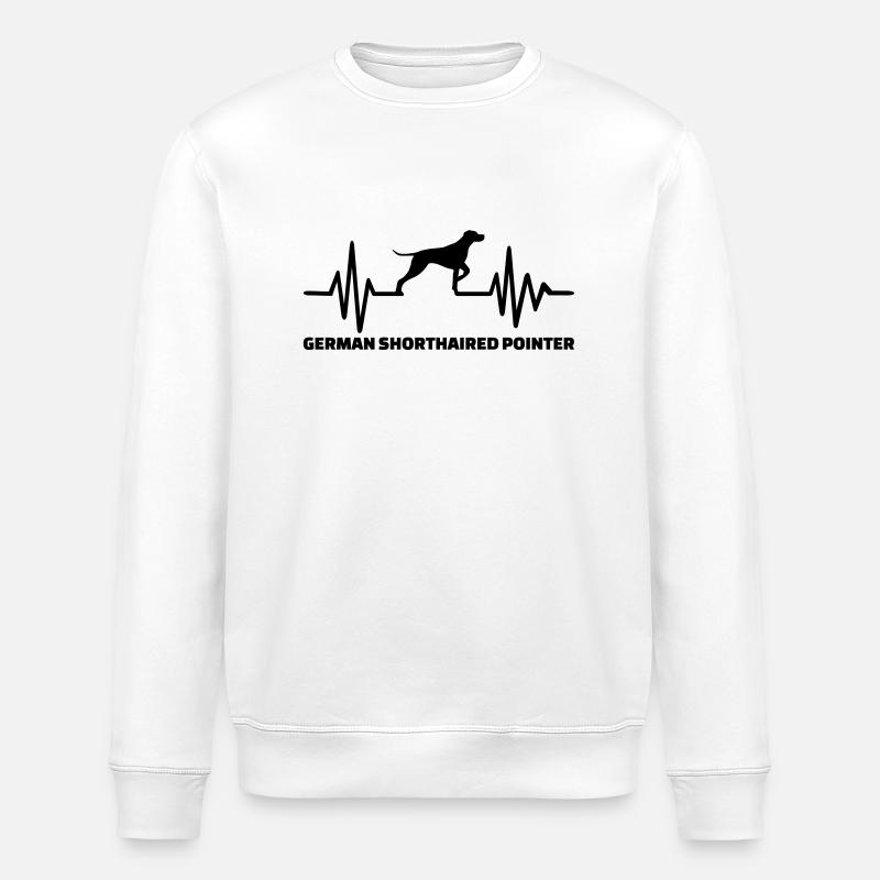 German Shorthaired Pointer - Stanley/Stella ROLLER Unisex Organic Sweatshirt - white