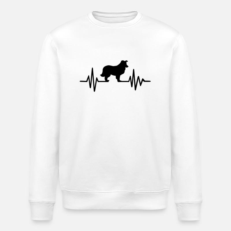 Shetland Sheepdog - Stanley/Stella Unisex Bio-Sweatshirt ROLLER - Weiß
