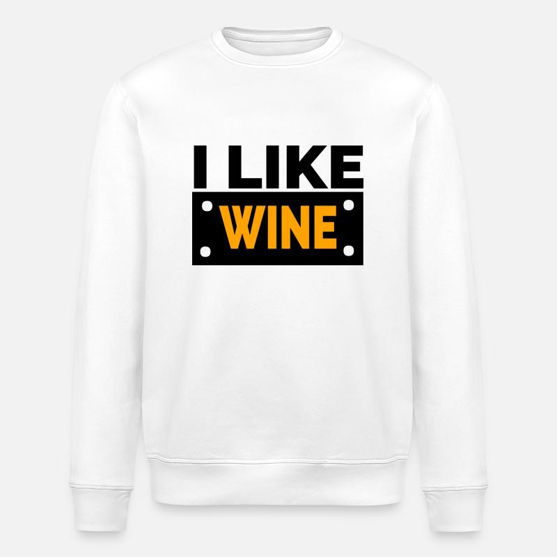 Wine - Stanley/Stella ROLLER Unisex Organic Sweatshirt - white