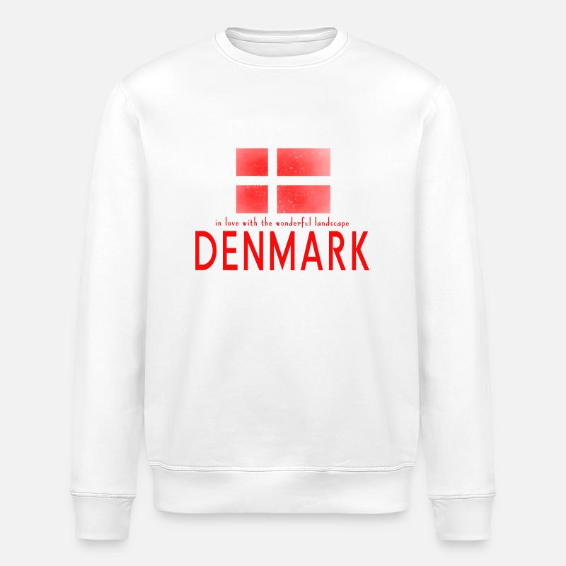 Dänemark Danmark - Stanley/Stella Unisex Bio-Sweatshirt ROLLER - Weiß