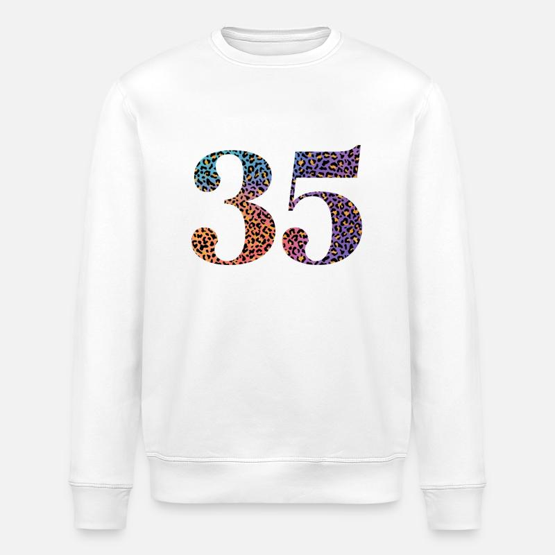 35e anniversaire léopard - Sweat bio ROLLER Stanley/Stella Unisexe - blanc