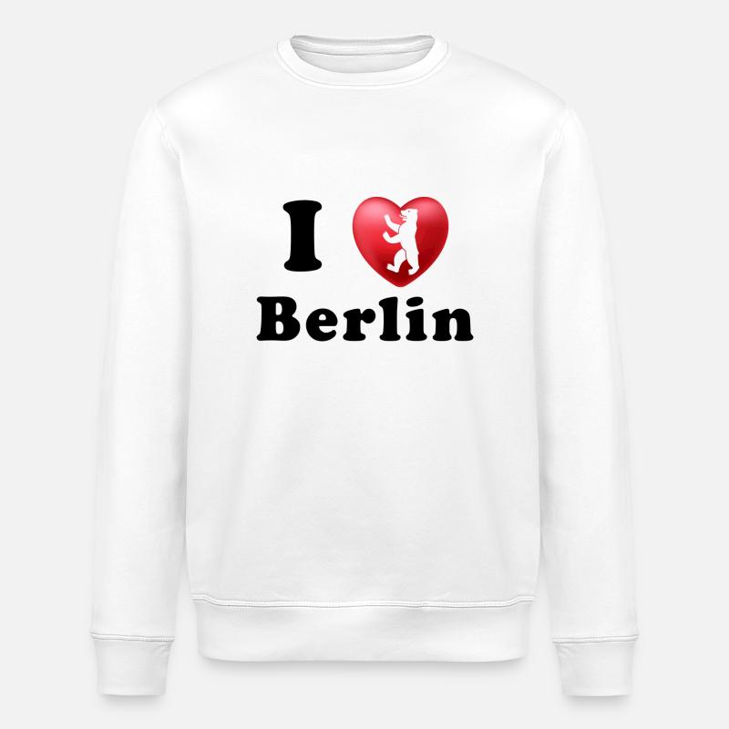 I LOVE BERLIN - Stanley/Stella Unisex Bio-Sweatshirt ROLLER - Weiß
